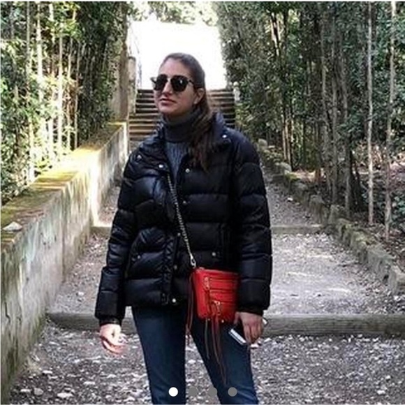 J. Crew Women's Shiny Black Down Filled Puffer Jacket. Style #B1186 Sz S - Picture 1 of 13